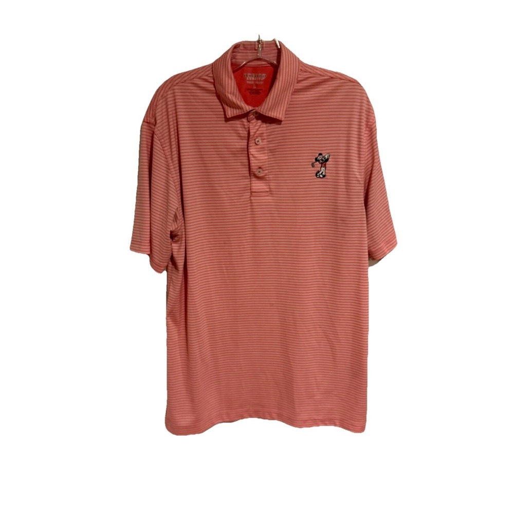 Oxford America Mickey Mouse Men's Orange Large Lightweight Veri Cool Golf Shirt